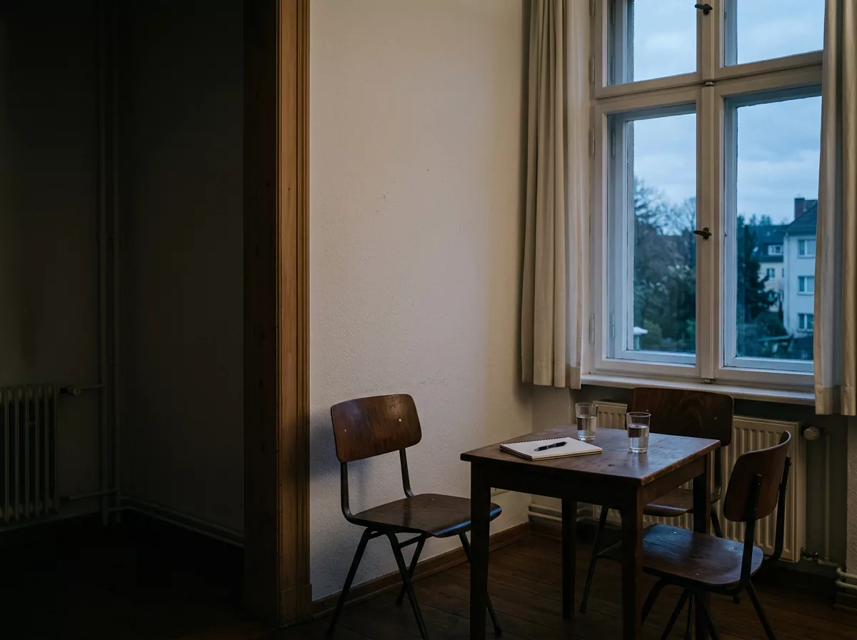 Zwei Stühle an einem Tisch am Fenster – Einladung zum ruhigen Strategiegespräch