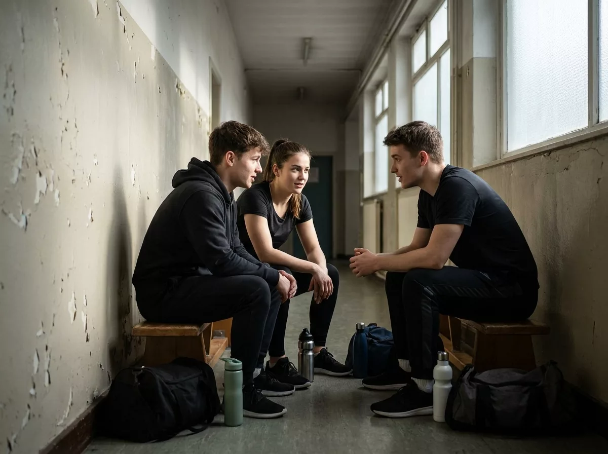 Junge Anwärter nach dem Training im Gespräch