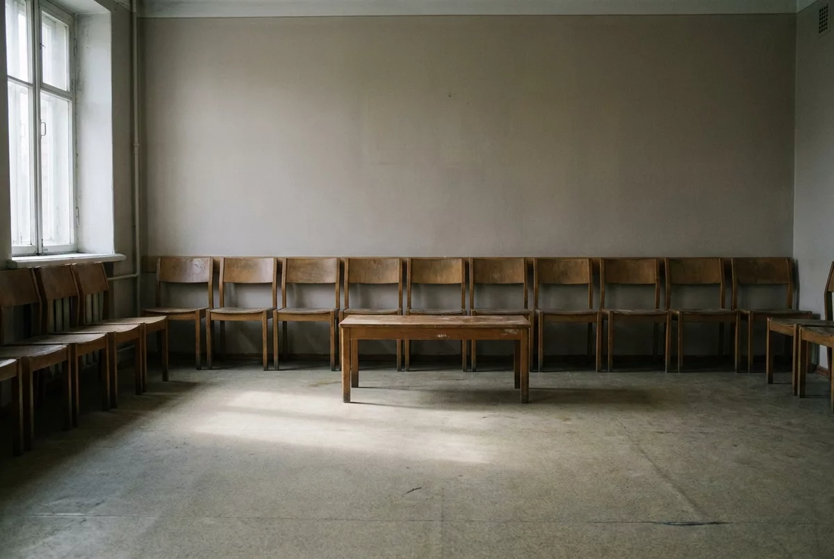 Leerer Wartebereich einer kommunalen Verwaltung